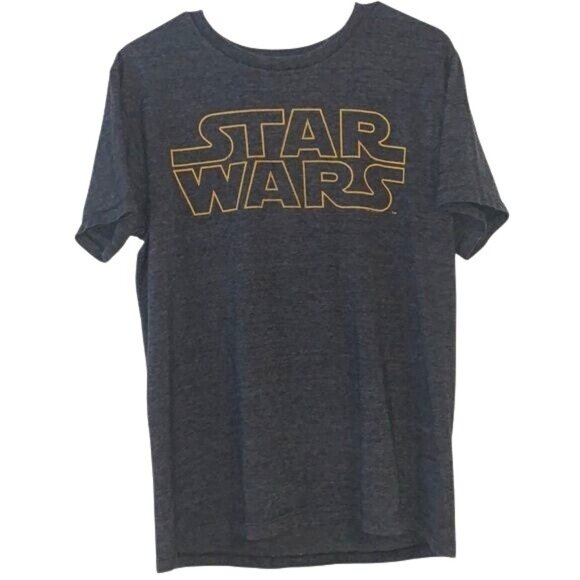 Star Wars Graphic Tee By Old Navy Collectabilitees Heather Gray Size M Cotton/Po - Picture 1 of 11